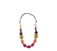 collezione alessandro Lange Kette Pauline mit verschiedenen Holzperlen