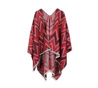 XXL-Schal "Marcia", Damen, rot, Polyacryl, COLLEZIONE ALESSANDRO, gemustert, Basic,casual,modisch, Modetücher, Poncho im Zick-Zack Design (41407141-0) rot