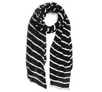 collezione alessandro Schal Valerie mit weißen Streifen 200cm x 50cm