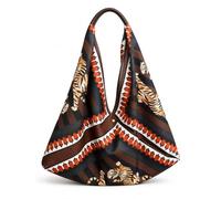 collezione alessandro Schultertasche Sacca Tigri aus italienischem Stoff mit Tiger-Print 60cm x 65cm x 4cm