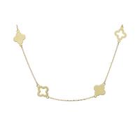 Collier 333 Gold Diamantiert mit Kleeblättern JL16-05-0836 JuwelmaLux
