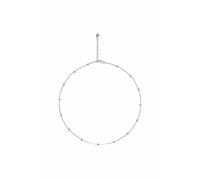 Collier 925/- Sterling Silber Schlangenkette vierseitig diamantiert mit Kugeln r...