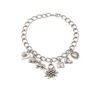 Collier ALLGÄU REBELL "Liese", Damen, Gr. onesize, Metall, silber, Basic, Halsketten Collier, mit Edelweiß (52089744-0) silber