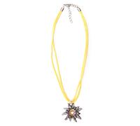 Collier ALLGÄU REBELL "Maria", Damen, Gr. onesize, Metall, gelb, Basic, Halsketten Collier, mit Edelweiß (84095250-0) gelb