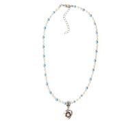 Collier ALLGÄU REBELL "Marisa", Damen, Gr. onesize, Glas, weiß, Basic, Halsketten Collier, mit Glasstein (Swarovski) (75808820-0) weiß