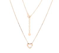 Collier aus 925 Silber mit einem Herz-Anhänger aus Swarovski Zirkonia, vergoldet