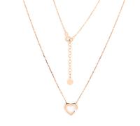 Collier aus 925 Silber mit einem Herz-Anhänger aus Swarovski Zirkonia, vergoldet Golders