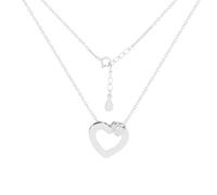 Collier aus 925 Silber mit funkelndem Anhänger in Herzform mit Moissanite Golders