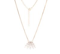 Collier aus 925 Silber mit funkelndem Anhänger, vergoldet