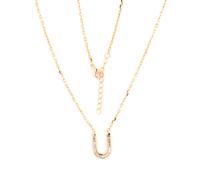 Collier aus 925 Silber mit Glückshufeisen aus Swarovski Zirkonia, vergoldet Golders