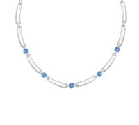 Collier aus 925er Silber mit Zirkonia, Länge ca. 45 cm