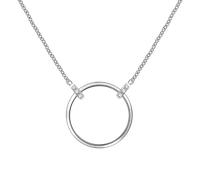 Collier aus 925er Silber mit Zirkonia, Länge ca. 45 cm, Aufhängungsdurchmesser ca. 15 mm