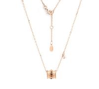 Collier aus vergoldetem 925 Silber mit 2 Anhänger aus Zirkonia, Federring