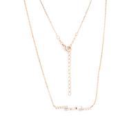 Collier aus vergoldetem 925 Silber mit drei Balken aus Zirkonia