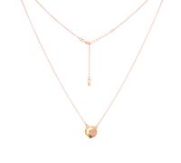 Collier aus vergoldetem 925 Silber mit gelben Lemon Bernstein, rosévergoldet Bernstein