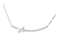 Collier - Edelstahl - Süßwasser Zuchtperlen