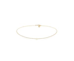 Collier ELLI "Basic Stern Astro Choker 925 Sterling Silber", gold, Halsketten, Damen, 36, ohne Stein, Silber 925 (Sterlingsilber), L: 36, Collier (035949-0) gold