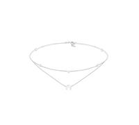 Collier ELLI "Choker Layer Halbmond und Sterne 925er Silber", silber, Halsketten, Damen, 36, ohne Stein, Silber 925 (Sterlingsilber), L: 36, Collier (37496463-0) silber