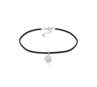 Elli Collierkettchen »Choker Wiesn Edelweiss Textil Schwarz 925 Silber«