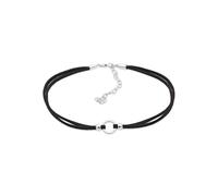 ELLI Damen Choker 'Kreis' schwarz / silber, Größe One Size, 4025946 Schwarz / Silber One Size