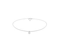 Collier ELLI PREMIUM "Choker mit Glas Kristalle Weiß 925 Sterling Silber" Gr. 36, silber, Halsketten, Damen, 36,mit Stein, Silber 925 (Sterlingsilber), L: 36, Collier (50545709-36) silber