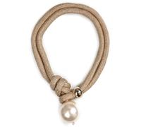 Collier FIRETTI "elegant, auffallend, im mehrreihigen Stil", gelb (gelbgoldfarben, creme), Halsketten, Damen, Metall Perlen Polyester, L: 45, Metall, Perlen, Polyester, Collier, mit Acrylperle (941209