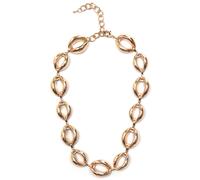 Collier FIRETTI "Halsschmuck Gliederkette", gold (gelbgoldfarben), Halsketten, Damen, Metall, L: 48 B: 18mm, Collier, B:18mm (52232001-0) gelbgoldfarben