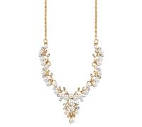 Collier FIRETTI "Schmuck Geschenk Collier Beautiful Pearl", gelbgoldfarben, weiß, Halsketten, Damen, Metall, L: 47, Collier, mit Glasstein - mit Glasperle (79253142-0) gelbgoldfarben, weiß