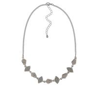 Collier FIRETTI "Schmuck Geschenk Glitter Collier", metallfarben, weiß, Halsketten, Damen, Kunststoff Metall, L: 49, Kunststoff, Metall, Collier, mit Glasstein (43469724-0) metallfarben, weiß