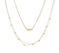 Collier FIRETTI "Schmuck Geschenk Gold 375 Halsschmuck Halskette Ankerkette Kugeln", gelbgoldfarben, Halsketten, Damen, Gelbgold 375, L: 45 B: 2mm, Collier, B:2mm (19275517-0) gelbgoldfarben