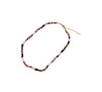 Collier FIRETTI "Schmuck Geschenk Halsschmuck Halskette Edelsteinkette Tigerauge", bunt (gelbgoldfarben, rot, braun, lila, rosa, blau, grün, weiß, orange, orangerot, braun), Halsketten, Damen, Messing