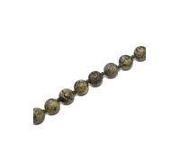 Collier FIRETTI "Schmuck Geschenk Halsschmuck Halskette Farbstein Edelstein Serpentin", gold (gelbgoldfarben, grün), Halsketten, Damen, Messing Nylon, L: 47, Messing, Nylon, Collier, Made in Germany -