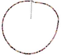 Collier FIRETTI "Schmuck Geschenk Halsschmuck Halskette Farbstein Edelstein Turmalin" Gr. 50, bunt (messingfarben, mehrfarbig), Halsketten, Damen, 50, Messing Nylon, Messing, Nylon, Collier, Made in G