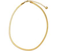 Collier FIRETTI "Schmuck Geschenk Halsschmuck Halskette Schlangenkette", gold (gelbgoldfarben), Halsketten, Damen, Edelstahl, L: 44,5 B: 4mm, Collier, Made in Germany, B:4mm (36060355-0) gelbgoldfarbe