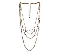 Collier FIRETTI "Schmuck Geschenk Layering Geometric Shape", gelbgoldfarben, Halsketten, Damen, Metall, L: 42 48 60 B: 1,3mm, Collier, B:1,3mm (30683361-0) gelbgoldfarben