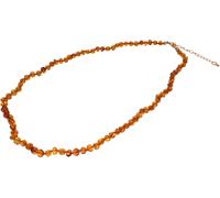 Collier FIRETTI "Schmuck Geschenk Messing Halsschmuck Halskette Edelstein", bunt (gelbgoldfarben, cognac), Halsketten, Damen, Messing, L: 65 B: 6mm, Collier, Made in Germany - mit Bernstein, B:6mm (18