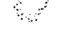 Collier FIRETTI "Schmuck Geschenk, Schwebende Kugeln", schwarz (silberfarben, transparent, schwarz, weiß), Halsketten, Damen, Nylon Silber 925 (Sterlingsilber), L: 50 B: 12mm, Nylon, Silber 925 (Sterl