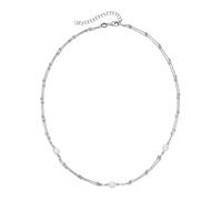 Collier FIRETTI "Schmuck Geschenk Silber 925 Halsschmuck Ankerkette zweireihig Kugeln", silberfarben, weiß, Halsketten, Herren, Perlen Silber 925 (Sterlingsilber), L: 45 B: 1mm, Perlen, Silber 925 (St
