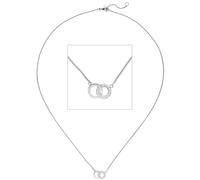 Collier Halskette 585 Gold Weißgold 13 Diamanten Brillanten 45 cm Kette