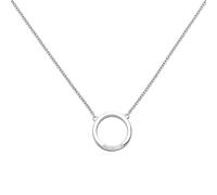 Collier Halskette 585 Gold Weißgold 7 Diamanten Brillanten 43 cm Kette