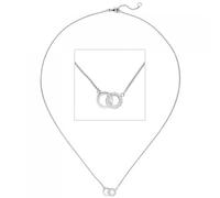 Collier Halskette 585 Weißgold 13 Diamanten Brillanten 45 cm Kette