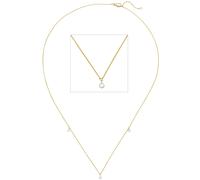 Collier Halskette 750 Gold Gelbgold 3 Diamanten Brillanten 45 cm