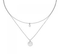 Collier Halskette 925 Sterling Silber 5 Zirkonia 44 cm