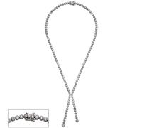 Collier Halskette 925 Sterling Silber mit Zirkonia 42 cm Kette Silberkette