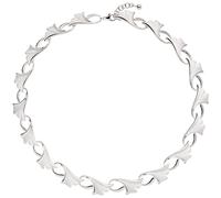 Collier Halskette Ginko Ginkgo 925 Silber mattiert 47 cm Kette Silberkette