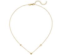 Collier Halskette Glaube Liebe Hoffnung 925 Sterling Silber gold vergoldet 43 cm