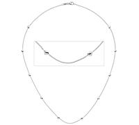 Collier Halskette Herz Herzen 585 Gold Weißgold 45 cm Kette Weißgoldkette