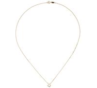 Collier Halskette mit Anhänger Schmetterling 375 Gold Gelbgold 42 cm