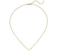 Collier Halskette mit Anhängern Sterne 925 Silber gold vergoldet 43 cm