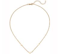 Collier Halskette mit Anhängern Sterne 925 Silber rotgold vergoldet 43 cm